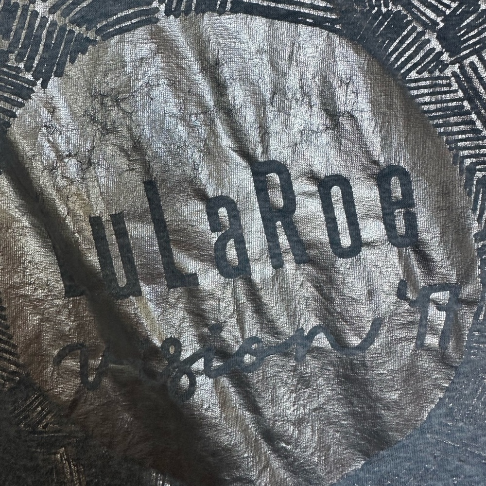 LuLaRoe Patrick Blue Graphic T-Shirt - Picture 3 of 5